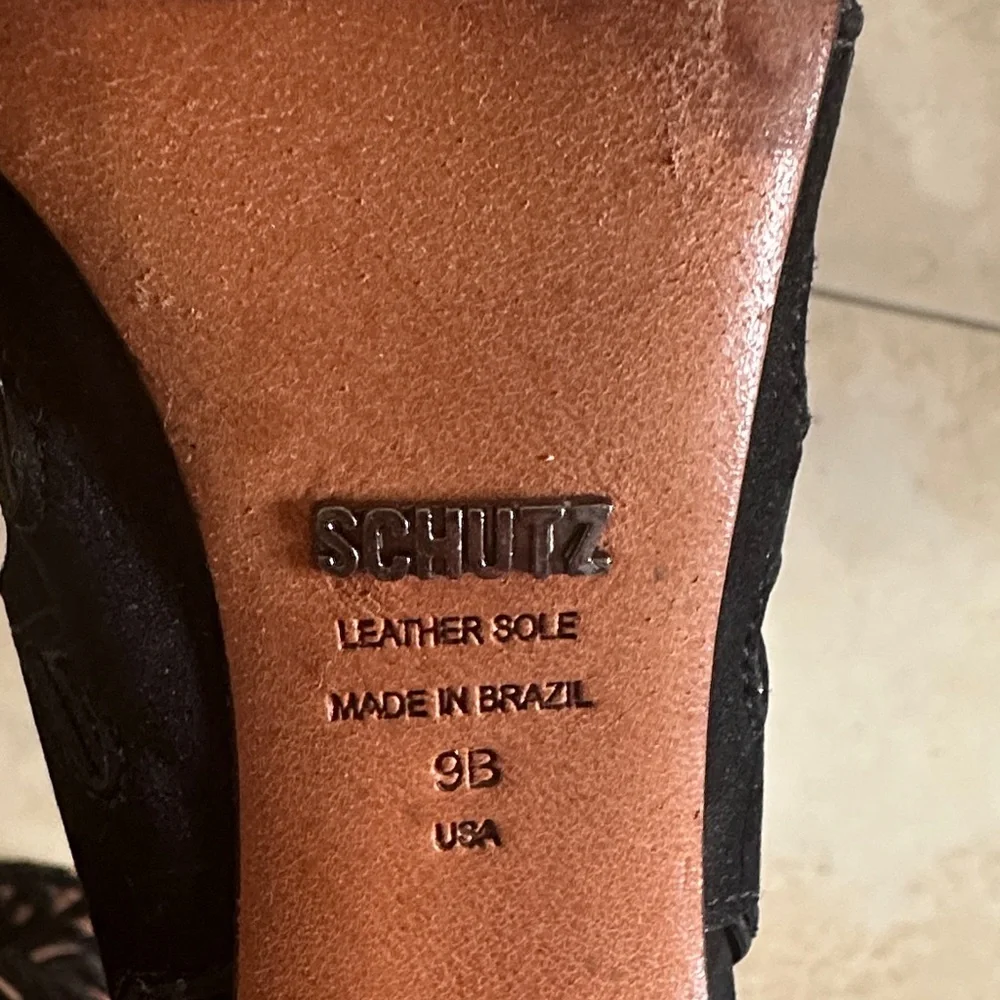 SCHUTZ Black Cutout Knee-High Heels - Picture 2 of 6